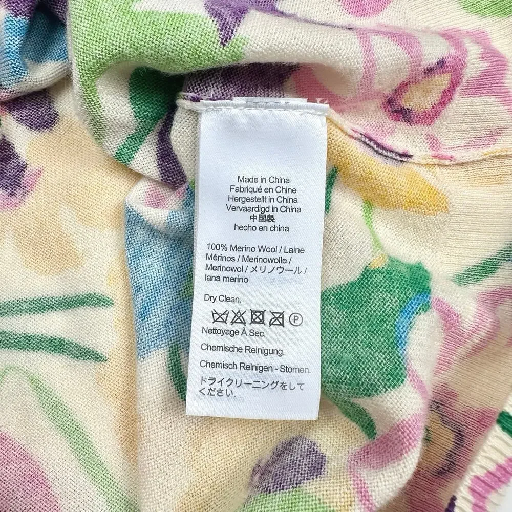 J. Crew | Women | Margot Floral Garden Merino Wool Crew Neck Sweater | Small